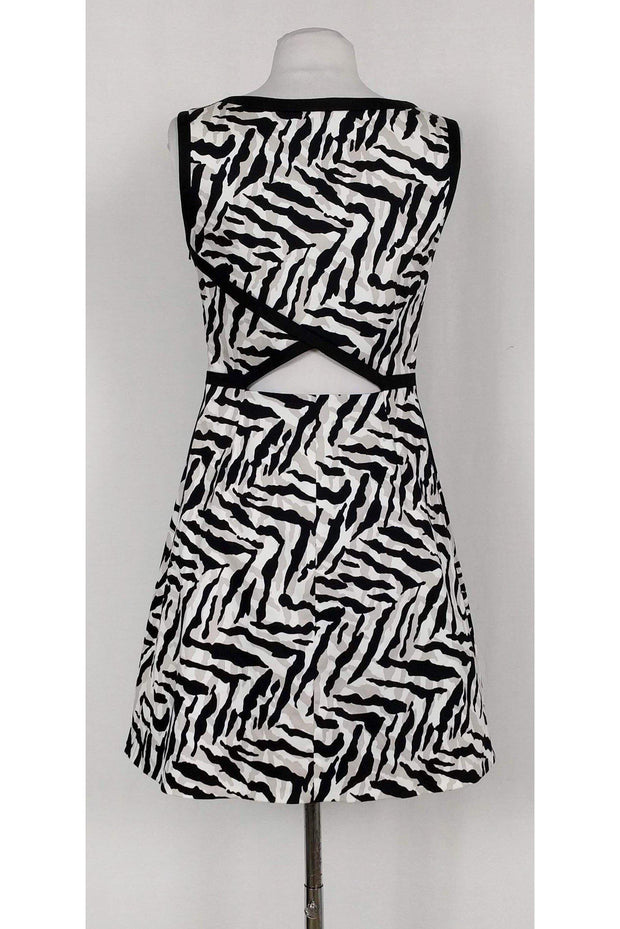 Current Boutique-Karen Millen - White, Black & Beige Zebra Print Dress Sz 6