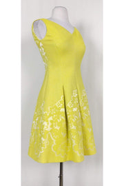 Current Boutique-Karen Millen - Yellow & Cream Embroidered Dress Sz 4