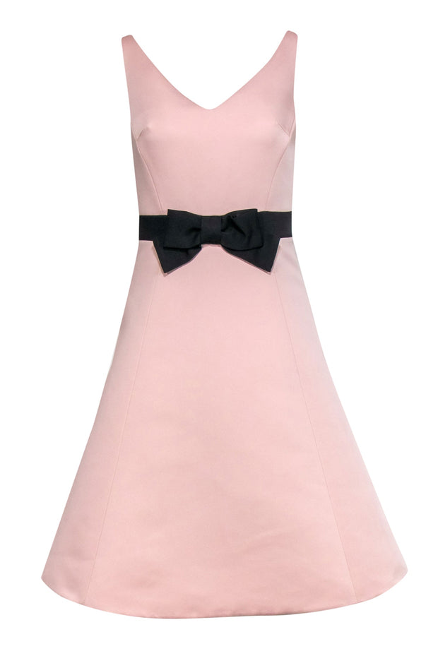 Current Boutique-Kate Spade - Baby Pink A-Line Dress w/ Black Bow Sz 2