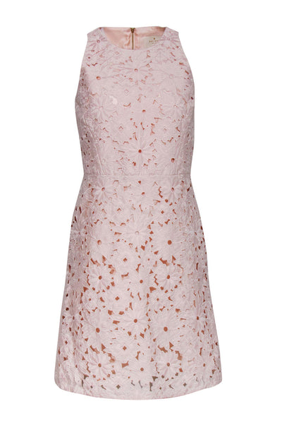 Current Boutique-Kate Spade - Baby Pink Eyelet Floral A-Line Dress Sz 4