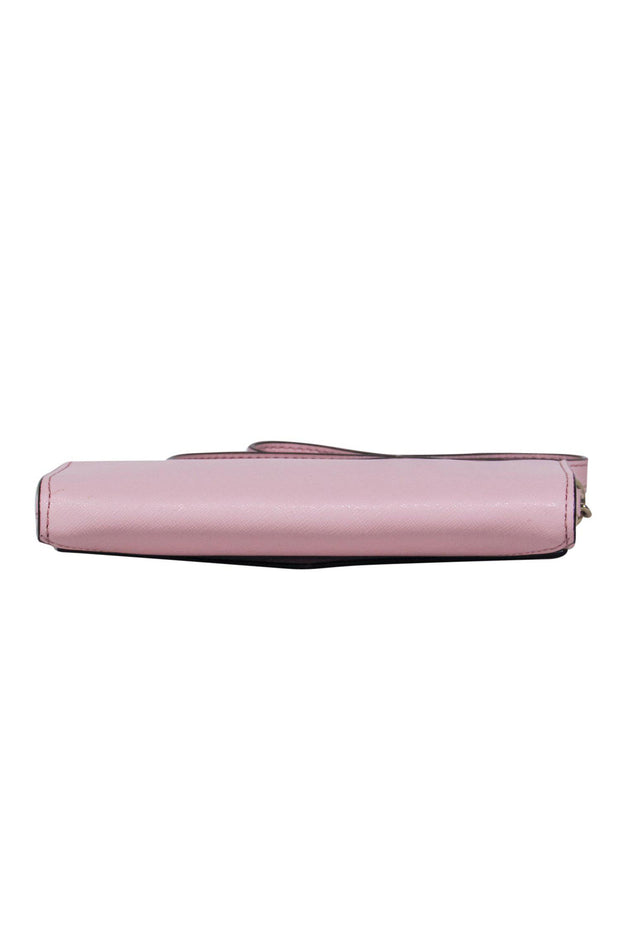 Current Boutique-Kate Spade - Baby Pink Leather Convertible Envelope Clutch