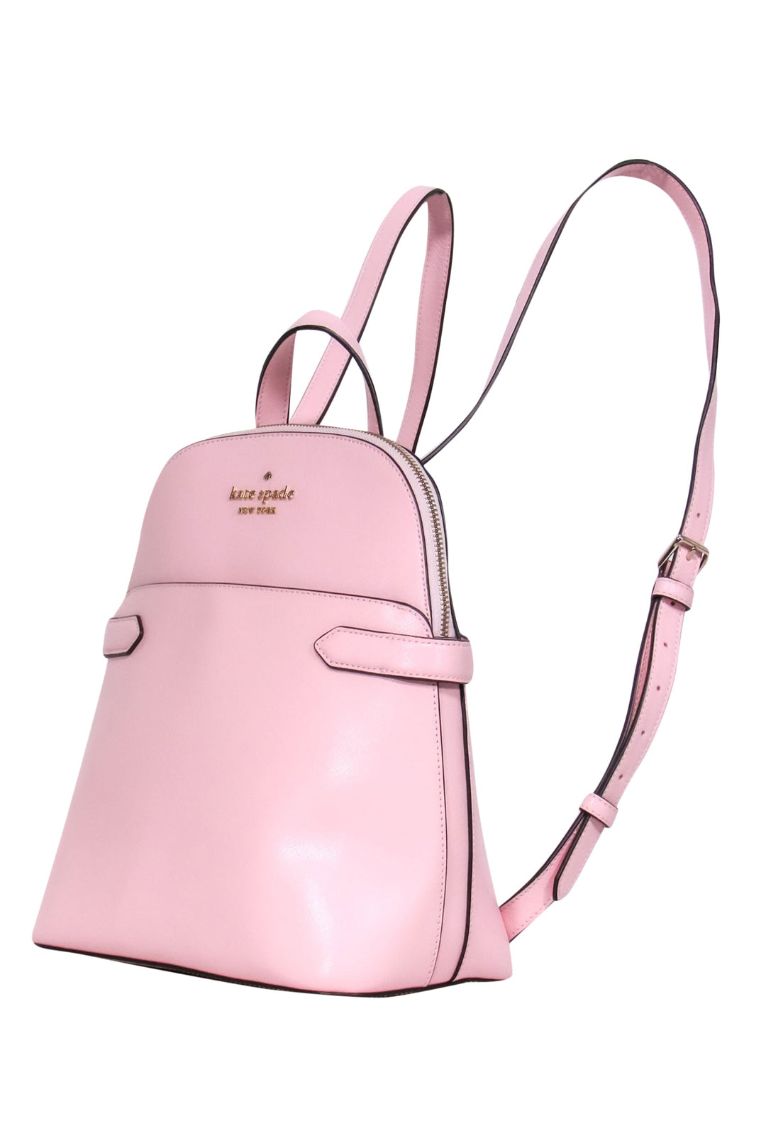 Kate Spade Baby Pink Textured Backpack w Outside Pocket Top Handl Current Boutique