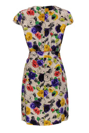 Current Boutique-Kate Spade - Beige Multicolor Floral Dress w/ Hand Illustrated Details Sz M