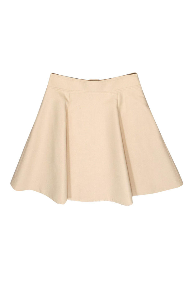 Current Boutique-Kate Spade - Beige Pleated Flared Skirt w/ Back Bow Sz 8