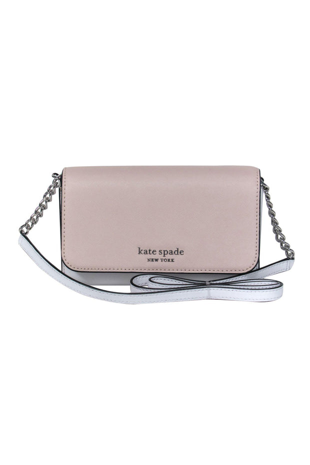 Kate Spade New York Womens Leather Shoulder Handbag White w/ Silver  Pre-owned | eBay