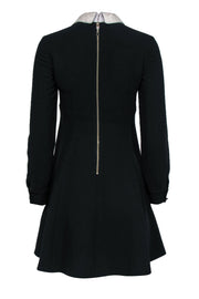 Current Boutique-Kate Spade - Black Collared A-Line Dress w/ Flower Sequins Sz 0