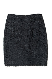 Current Boutique-Kate Spade - Black Eyelet Overlay Pencil Skirt Sz 8