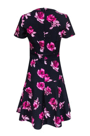 Current Boutique-Kate Spade - Black Fit & Flare Dress w/ Rose Print Sz 4