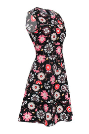 Current Boutique-Kate Spade - Black Floral Cotton Flared Dress Sz 8