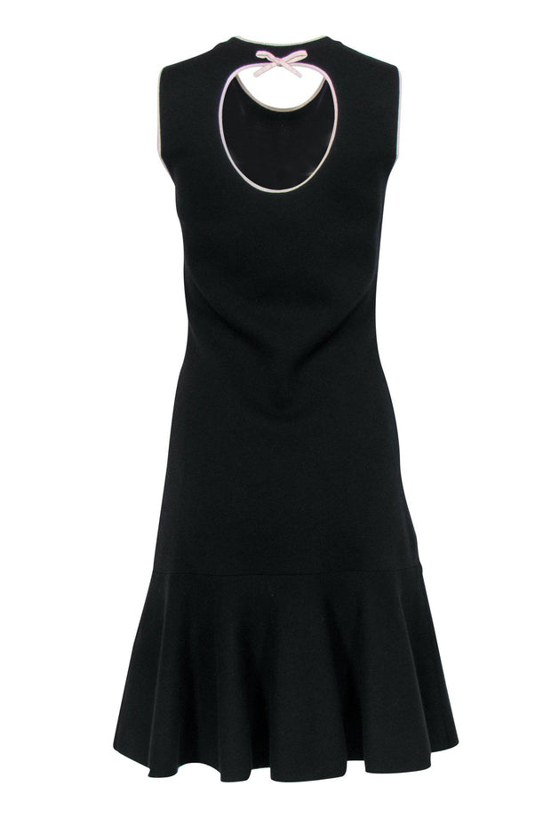 Current Boutique-Kate Spade - Black Knit Flared Dress w/ Keyhole Cutout Sz M