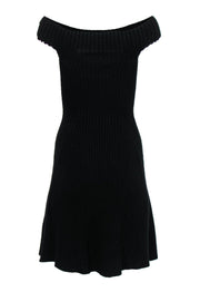 Current Boutique-Kate Spade - Black Knit Off-the-Shoulder Flared Dress Sz XS