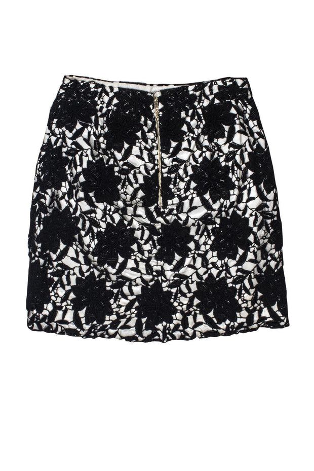 Current Boutique-Kate Spade - Black Lace Miniskirt w/ White Lining Sz 2