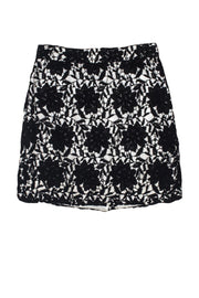 Current Boutique-Kate Spade - Black Lace Miniskirt w/ White Lining Sz 2