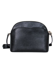 Current Boutique-Kate Spade - Black Leather Double Pocket Saffiano Leather Crossbody Bag