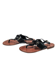 Current Boutique-Kate Spade - Black Leather Thong Sandals Sz 5