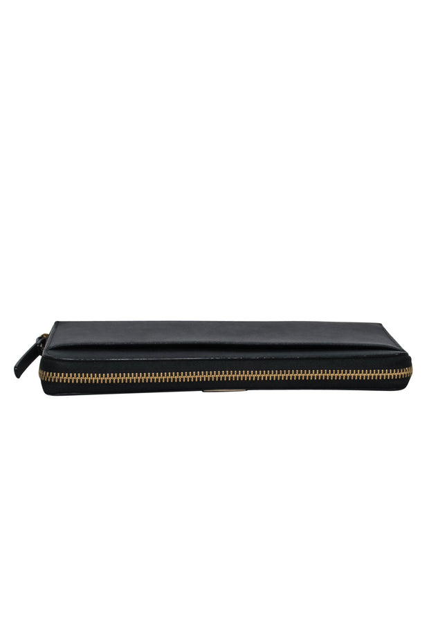 Current Boutique-Kate Spade - Black Leather Zip Wallet