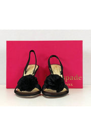 Current Boutique-Kate Spade - Black Lucia Satin Sandals Sz 6