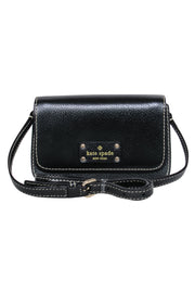 Current Boutique-Kate Spade - Black Mini Crossbody w/ Cream Stitching Detail