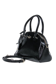 Current Boutique-Kate Spade - Black Patent Leather Domed Convertible Crossbody Bag