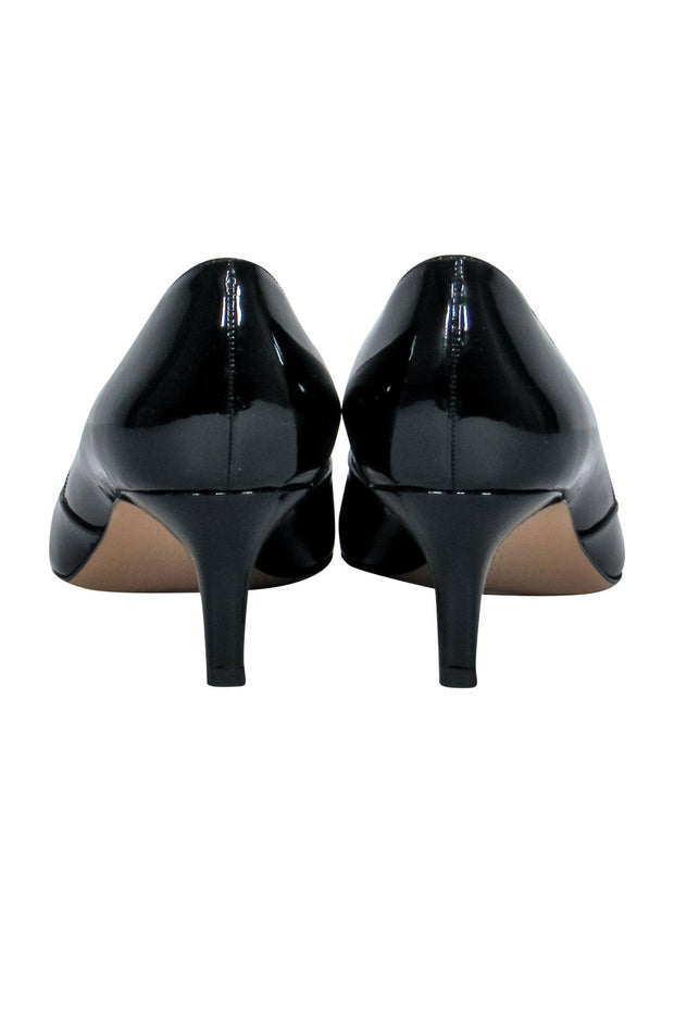 Current Boutique-Kate Spade - Black Patent "Sanja" Cutout Kitten Heels Sz 10