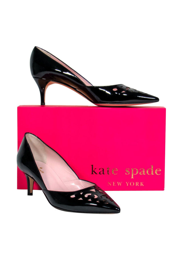 Kate spade black patent on sale shoes