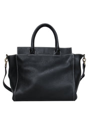 Current Boutique-Kate Spade - Black Pebbled Leather Convertible Large Satchel
