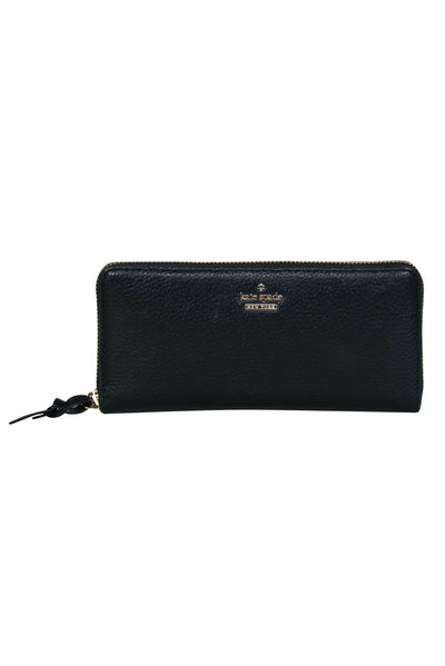 Current Boutique-Kate Spade - Black Pebbled Leather Zip-Around Wallet