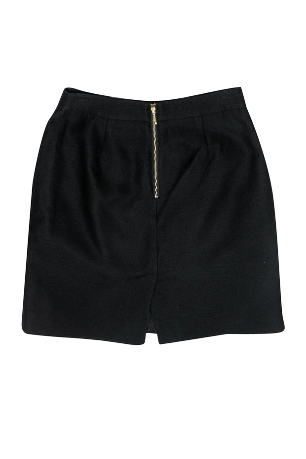Current Boutique-Kate Spade - Black Pencil Skirt w/ Front Chain Sz 4