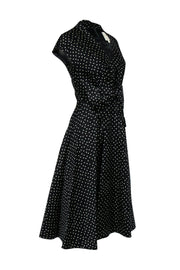 Current Boutique-Kate Spade - Black Polka Dot Flared Dress w/ Bow Sz 2
