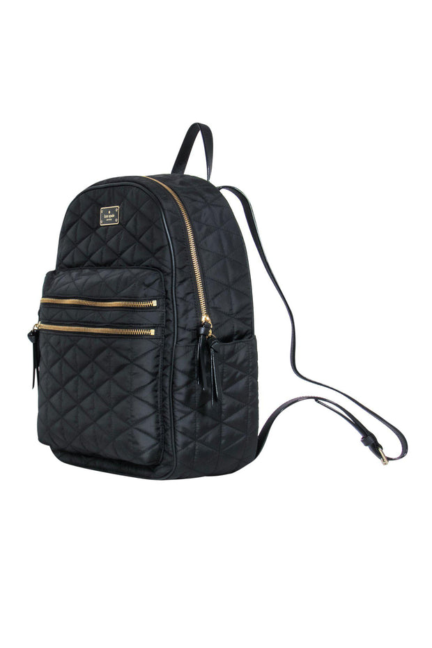 Current Boutique-Kate Spade - Black Quilted Nylon Backpack