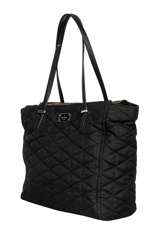 Kate Spade - Black Quilted Tote – Current Boutique