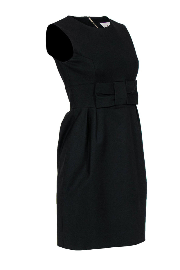 Current Boutique-Kate Spade - Black Sheath Dress w/ Bow Waist Sz 4