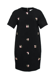 Current Boutique-Kate Spade - Black Shift Dress w/ Jewels Sz 6