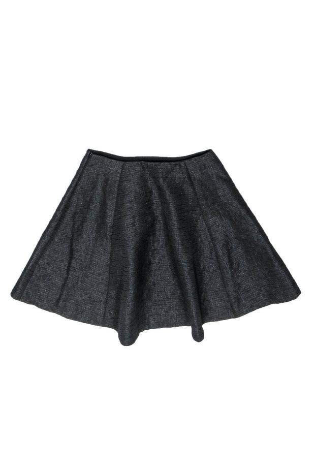 Current Boutique-Kate Spade - Black Shimmer Textured Flare Skirt Sz 4