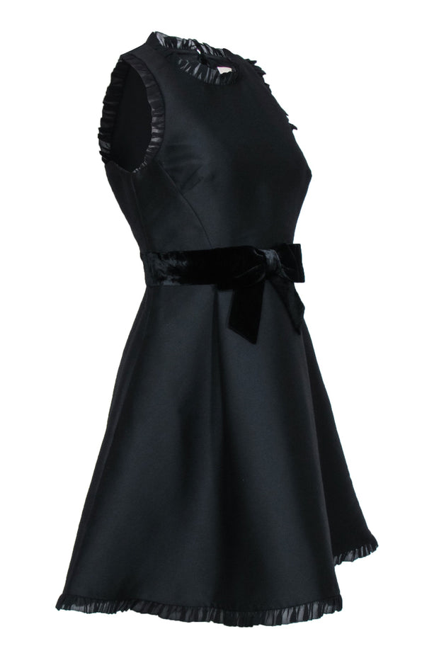 Kate spade black ruffle dress hotsell