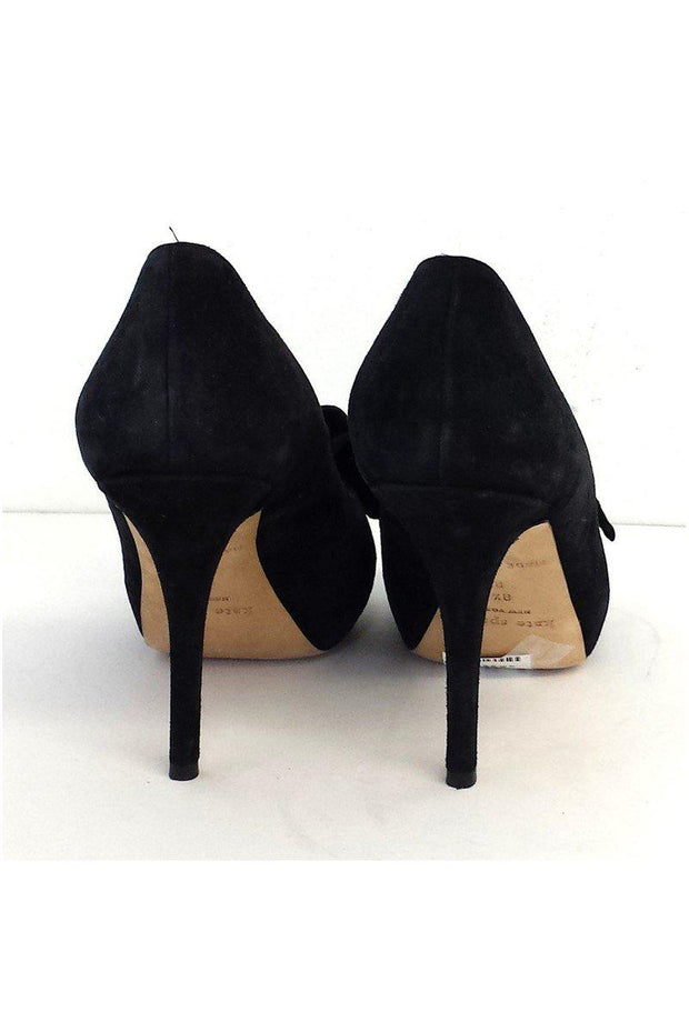 Current Boutique-Kate Spade - Black Suede Peep Toe Pumps Sz 8.5