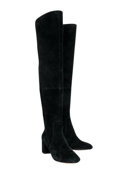 Current Boutique-Kate Spade - Black Suede Thigh High Boots Sz 9