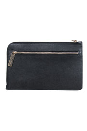 Current Boutique-Kate Spade - Black Textured Leather Wristlet