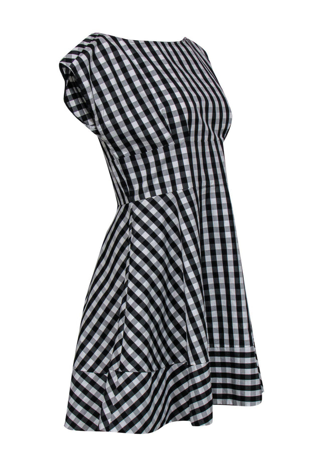 Current Boutique-Kate Spade - Black & White Gingham Cotton A-Line Dress Sz 6