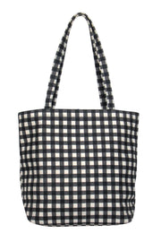 Current Boutique-Kate Spade - Black & White Gingham Print Canvas Tote w/ Bow