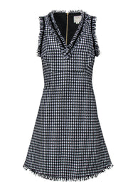 Current Boutique-Kate Spade - Black & White Houndstooth Sparkly Tweed Dress Sz 6