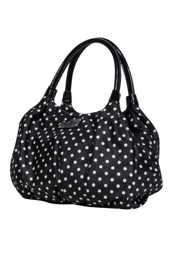 Current Boutique-Kate Spade - Black & White Polka dot Top Handle Shoulder Bag