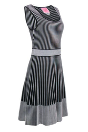 Current Boutique-Kate Spade - Black & White Striped Knit Dress Sz M