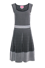 Current Boutique-Kate Spade - Black & White Striped Knit Dress Sz M