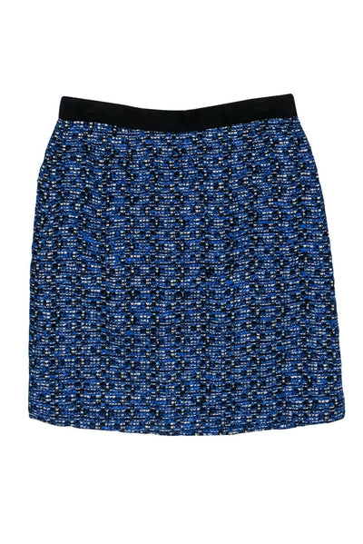 Current Boutique-Kate Spade - Blue & Black Tweed Pencil Skirt Sz 8