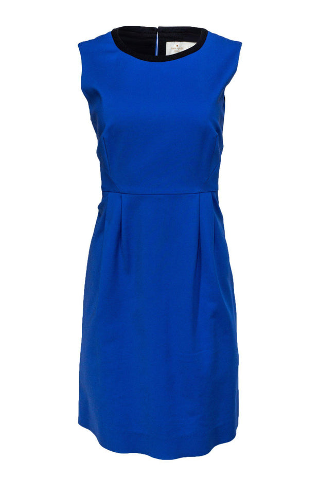 Current Boutique-Kate Spade - Blue Cotton Blend Sheath Silhouette Sz 12