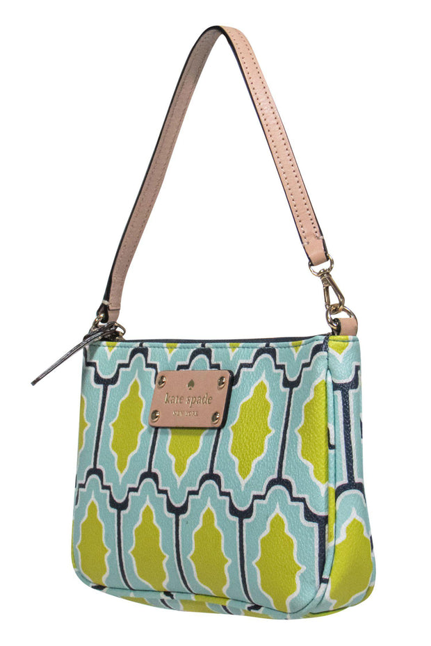 Current Boutique-Kate Spade - Blue Patterned Grained Leather Mini Bag