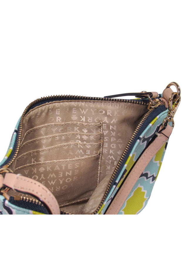 Current Boutique-Kate Spade - Blue Patterned Grained Leather Mini Bag