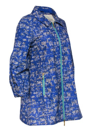 Current Boutique-Kate Spade - Blue Print Puff Sleeve Zippered Jacket Sz 4