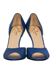 Current Boutique-Kate Spade - Blue Speckled Textured Open Toe Heels Sz 8